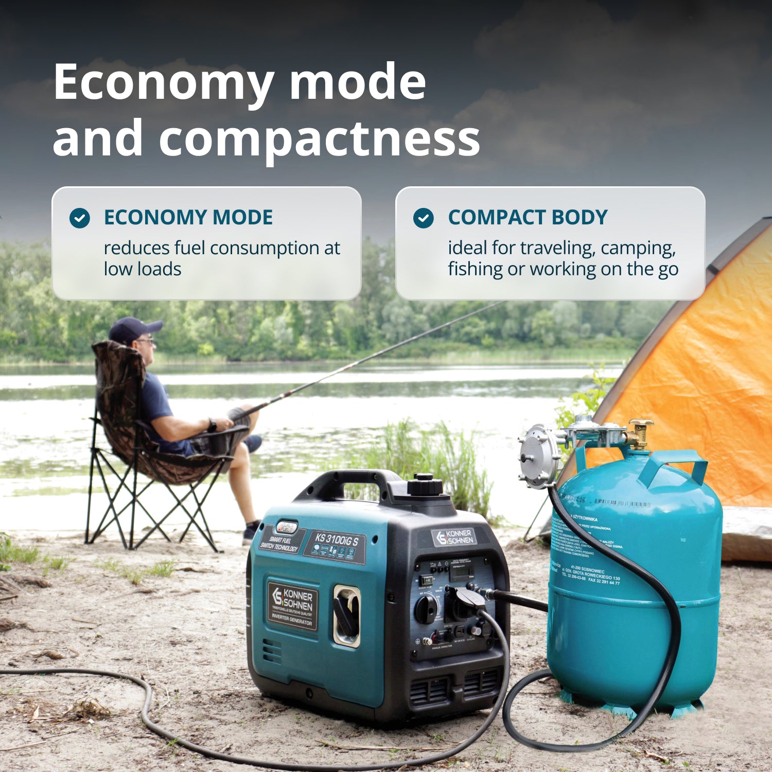 Инверторен генератор на LPG/бензин KS 3100iG S