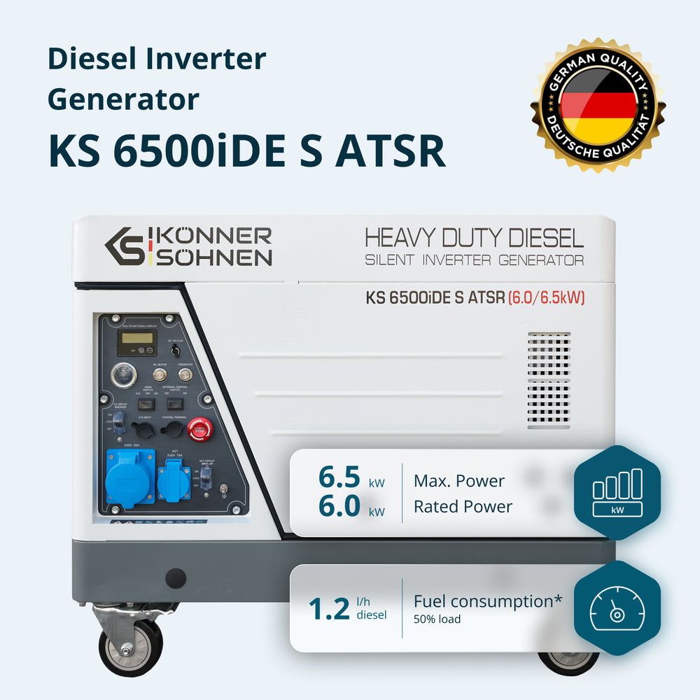 Diesel Inverter Generator in Soundproof Casing KS 6500iDE S ATSR