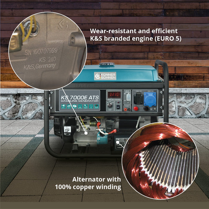 Generator pe benzina "Könner & Söhnen" KS 7000E ATS