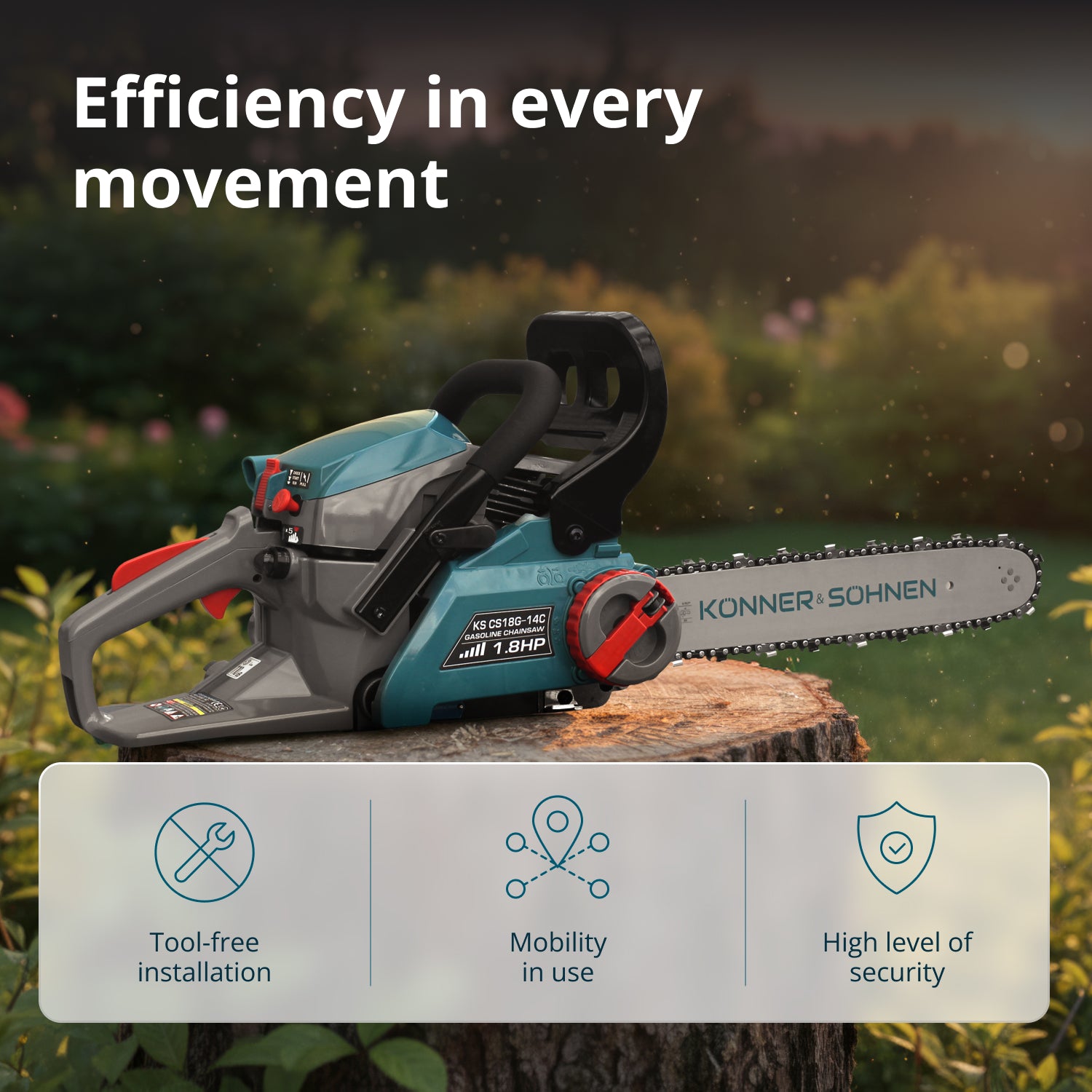 Gasoline chainsaw KS CS18G-14C