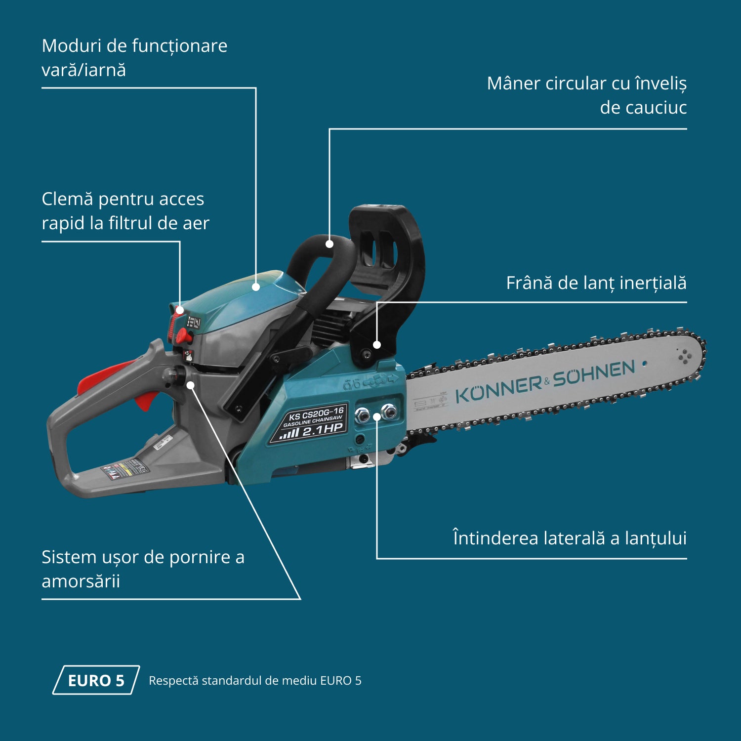 Drujbă pe benzină KS CS20G-16