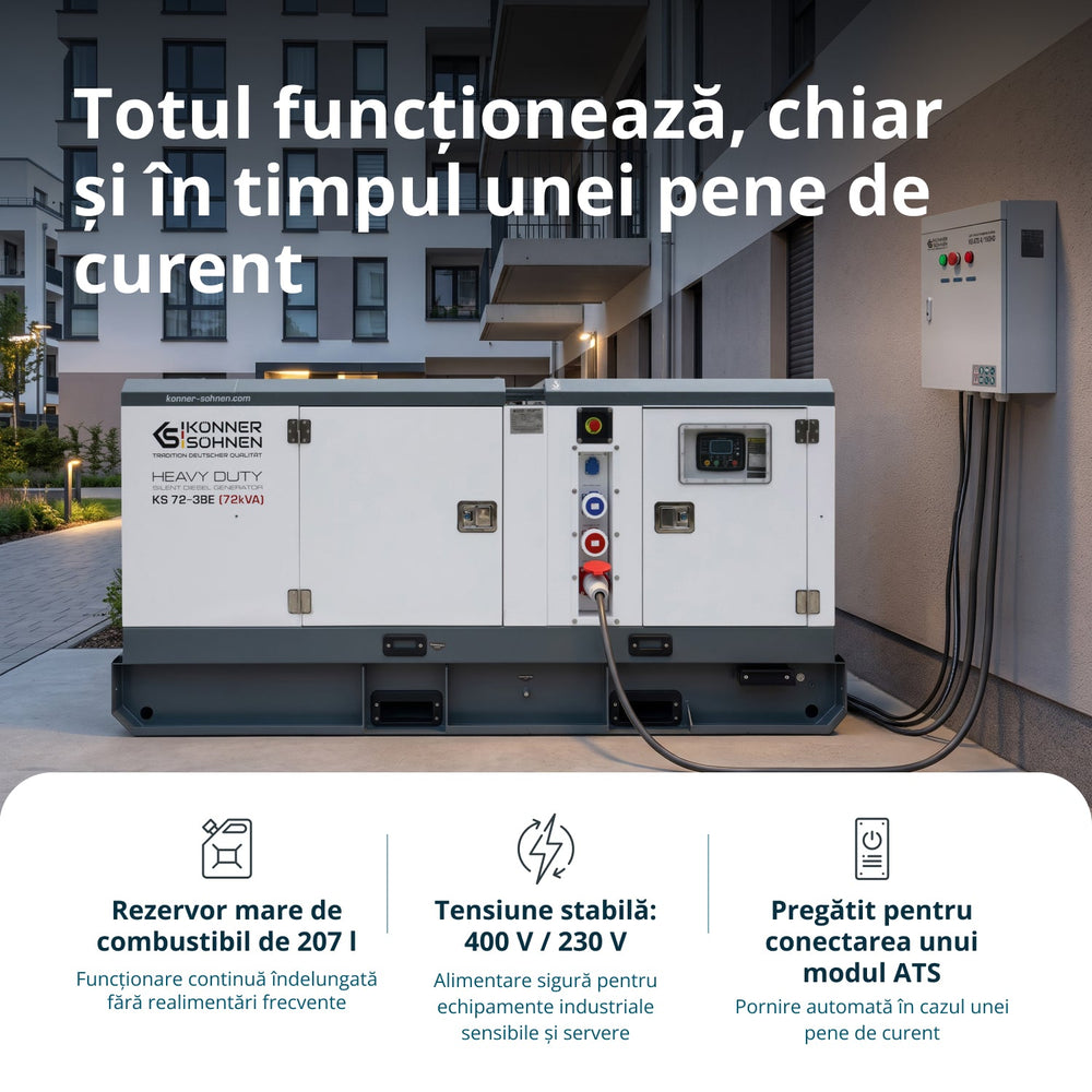 Centrală electrică diesel trifazată KS 72-3BE