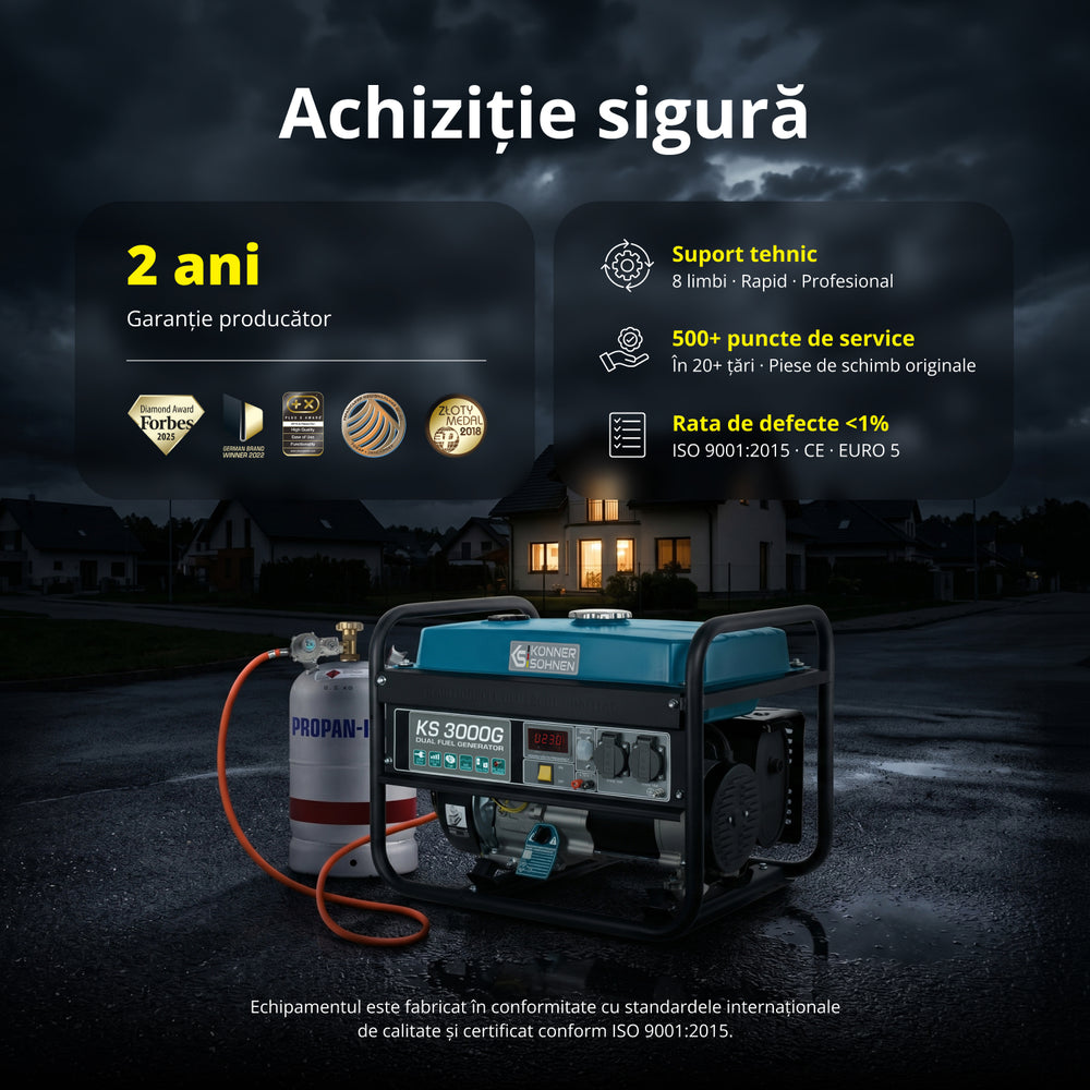 Generator pe gaz/benzina "Könner & Söhnen" KS 3000G