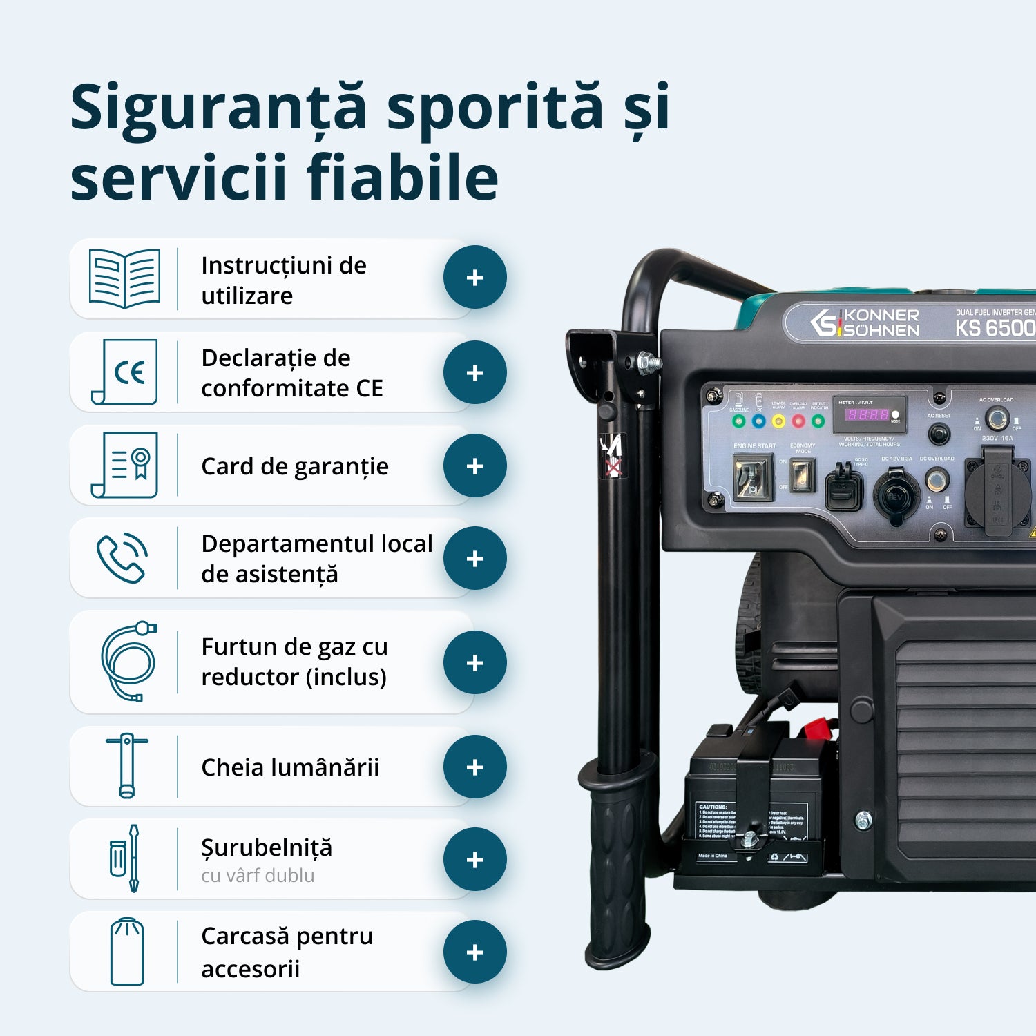 Generator inverter KS 6500iEG (benzină/gaz)