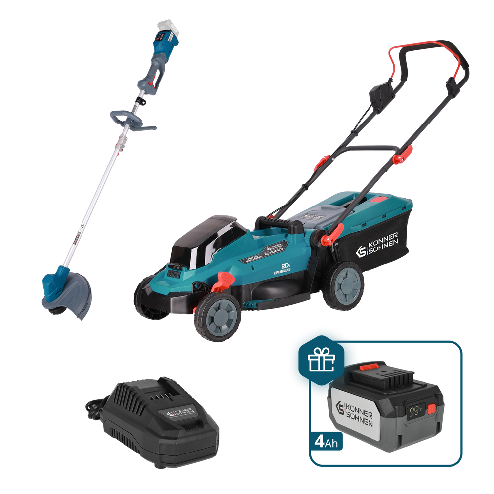 Pachet promoțional pentru îngrijirea gazonului KS 33LM-BCT20V-SET